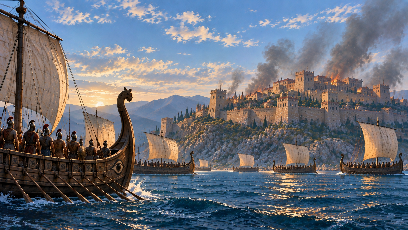 Echoes of Troy-War and Sea