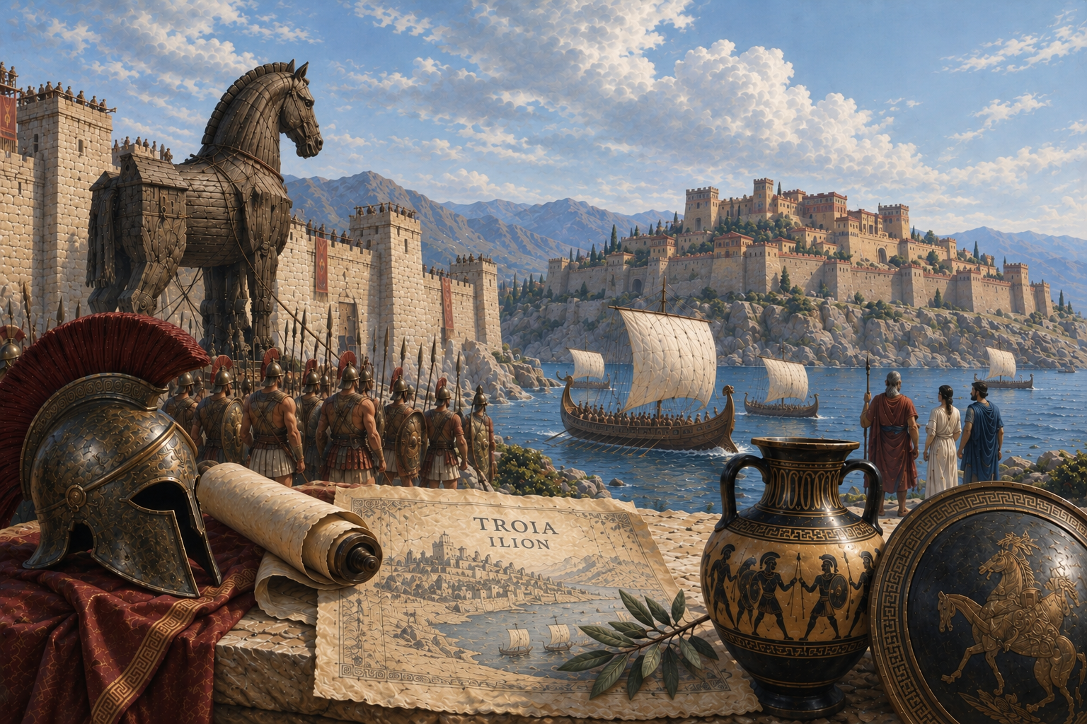 Echoes of Troy-War and Sea
